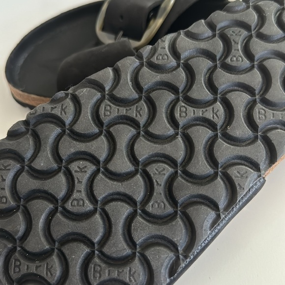 Birkinstock Madrid Black Leather and Large Turquoise Buckle  Size EU 40 … - Picture 3 of 3